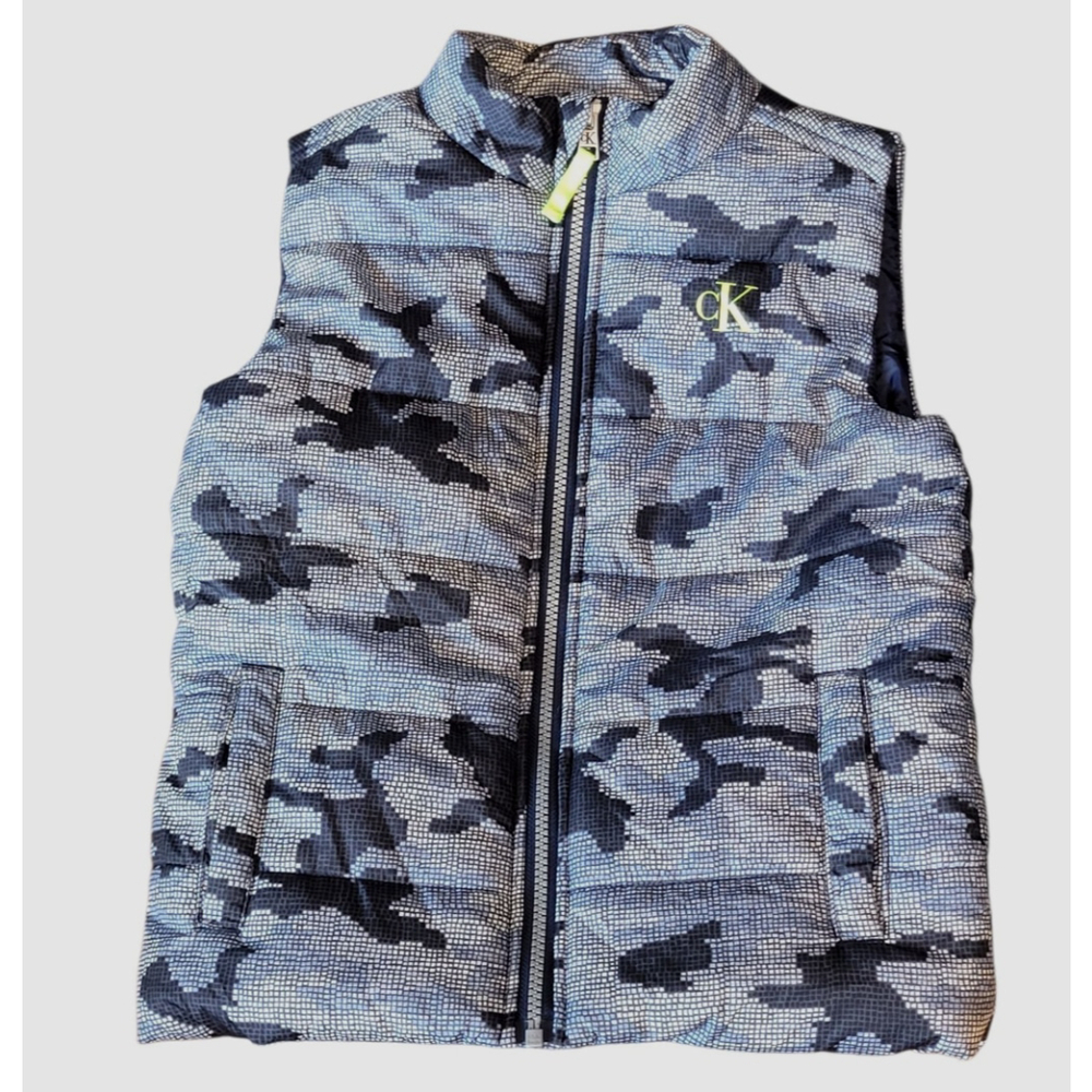 Calvin Klein Blue Zip kids Puffer Vest. Boys size 6.